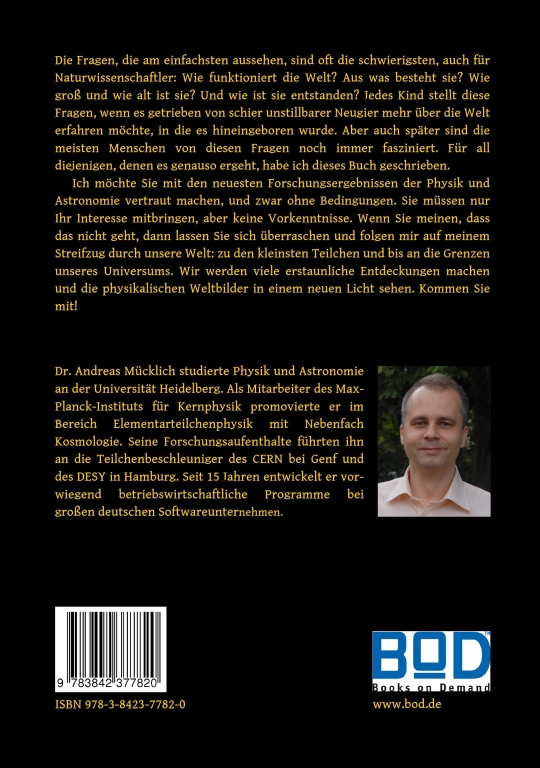 Das verständliche Universum - Rückseite
